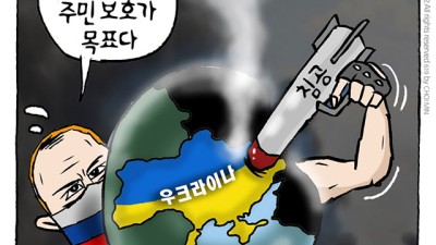 우크라이나 침공 만평~