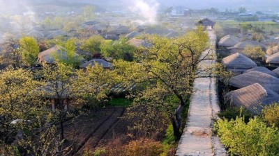 전라남도 순천 낙안 읍성 마을의  한국적인 풍경